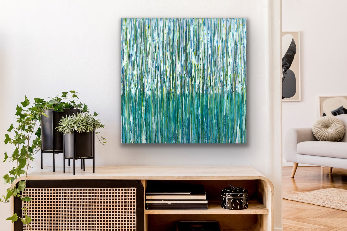 "Water Lilies I", Print of Original on Canvas